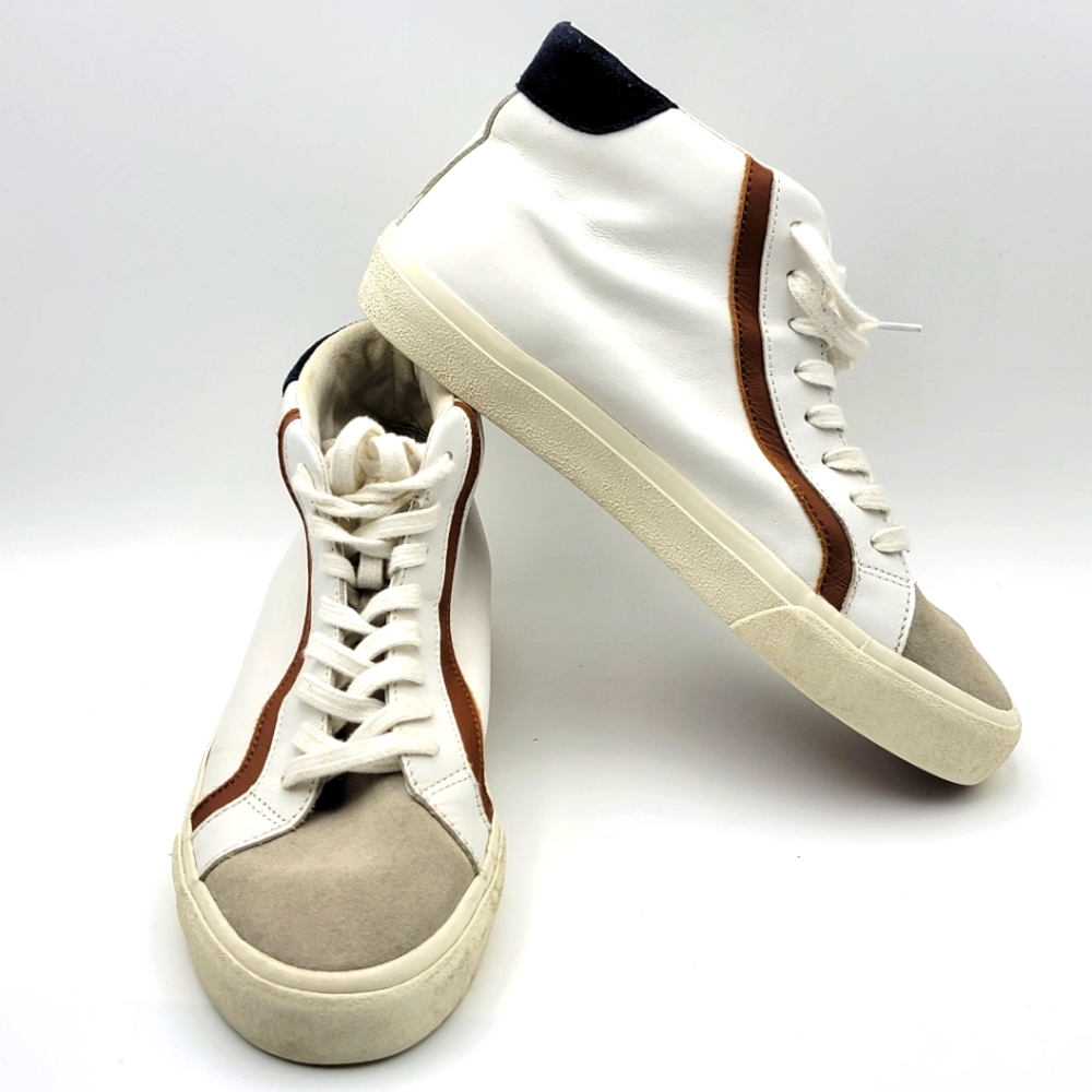 Stylish Sidewalk High-Top Sneakers Colorblock‎ Leather SIZE 8.5 (W) 7(M)  #1564